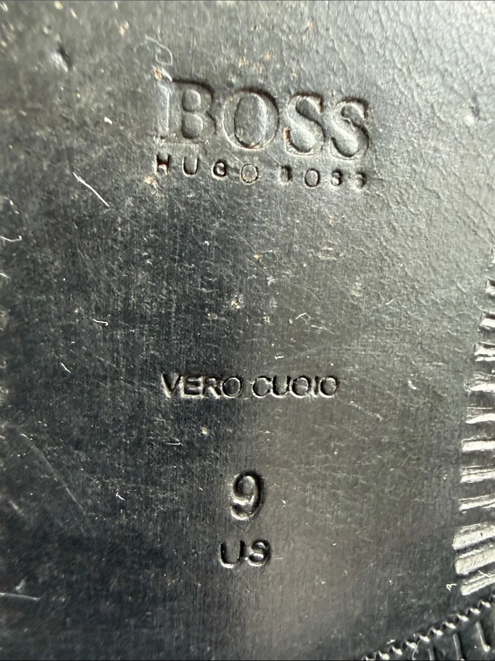 Hugo Boss Black Leather Lace-Up Square-Toe Oxfords